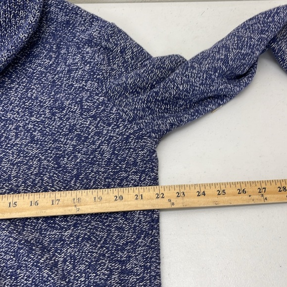 J. Crew Cotton shawl-collar cardigan sweater Sz L blue - Picture 7 of 10